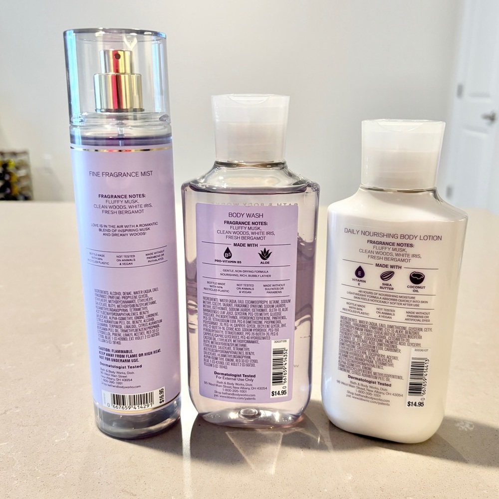 Bath & Body Works Lovely Dreamer 3 Piece Set Fine Fragrance Mist Wash Lotion - Picture 2 of 2